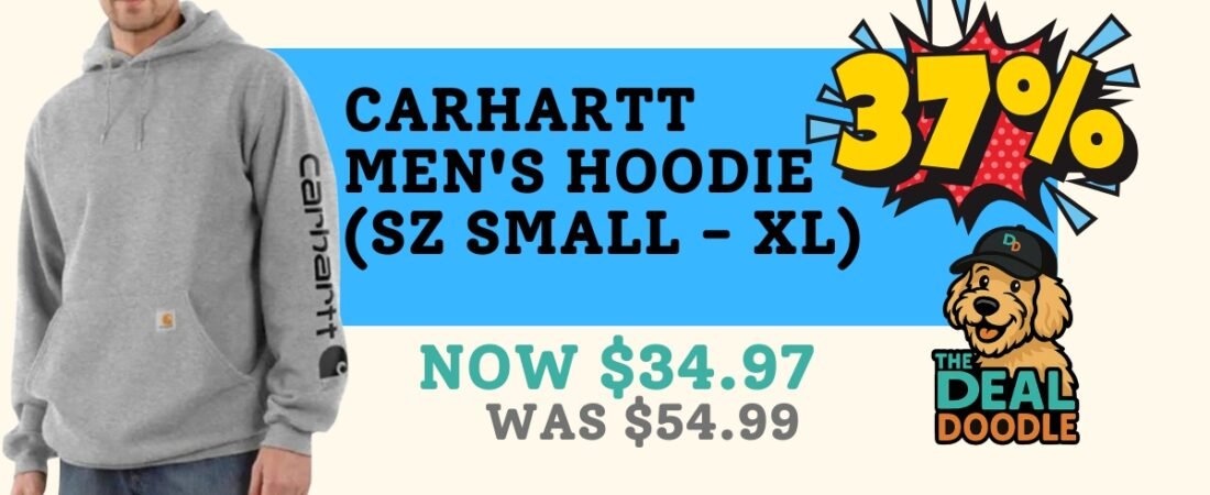 Carhartt Men’s Hoodie Deal on Amazon – Only $34.97 (Was $54.99!)