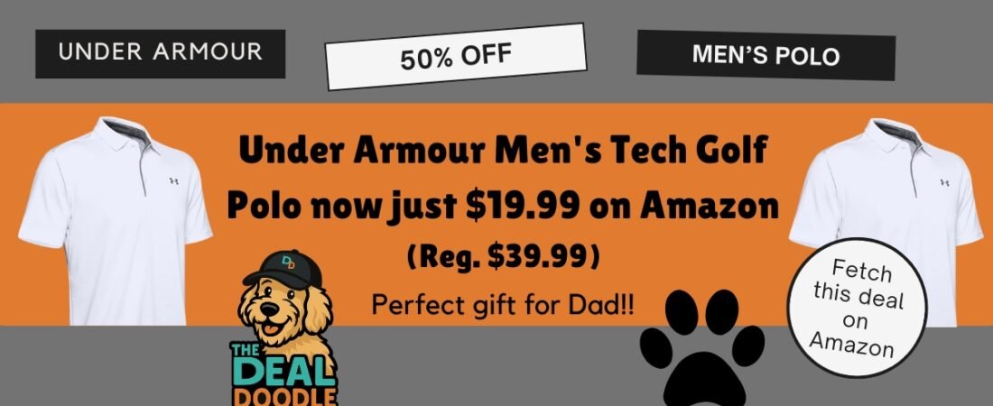 Under Armour Men’s Tech Golf Polo – 50% OFF on Amazon!