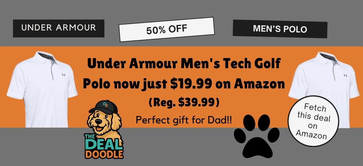 Under Armour Men’s Tech Golf Polo – 50% OFF on Amazon!