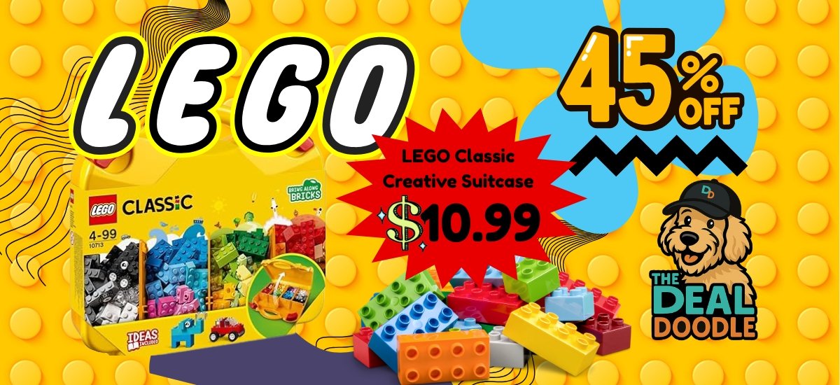 LEGO Classic Creative Suitcase – 45% OFF on Amazon!