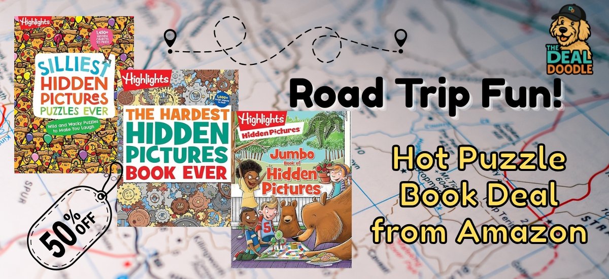 Planning a Road Trip Soon? Keep Entertained with This Hot Puzzle Book Deal📚🚗