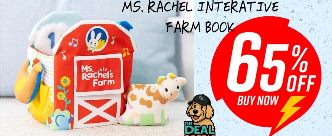 🐾 Baby Deal Fetch! 65% Off Ms. Rachel Official Sensory Learning Farm Soft Book — Now Just $7.59!