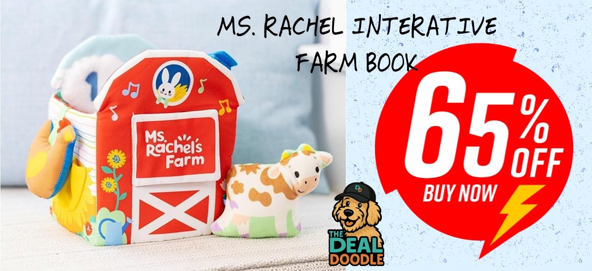 🐾 Baby Deal Fetch! 65% Off Ms. Rachel Official Sensory Learning Farm Soft Book — Now Just $7.59!