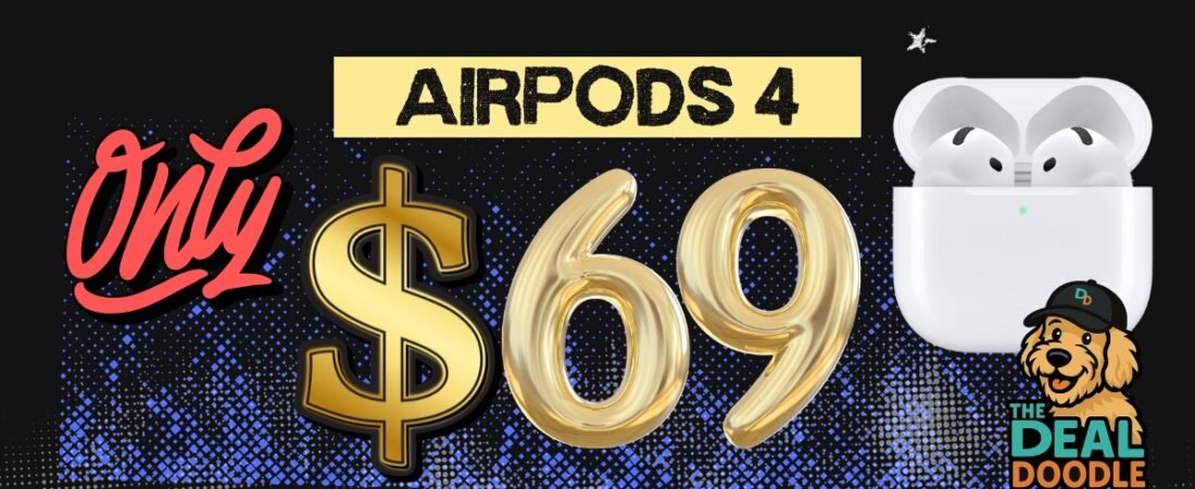 Apple AirPods 4 Only $69.99! (Reg. $130)