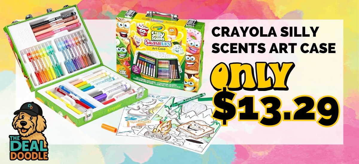 🎨🐾 Fun Gift Alert! Crayola Silly Scents Art Case Only $13.29! (Cooper Approved!)