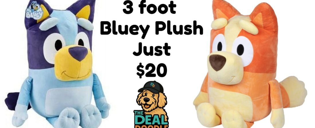 ๐พ๐ Giant 3-Foot Bluey Only $20 at Walmart! Perfect for Big Hugs & Bigger Smiles!
