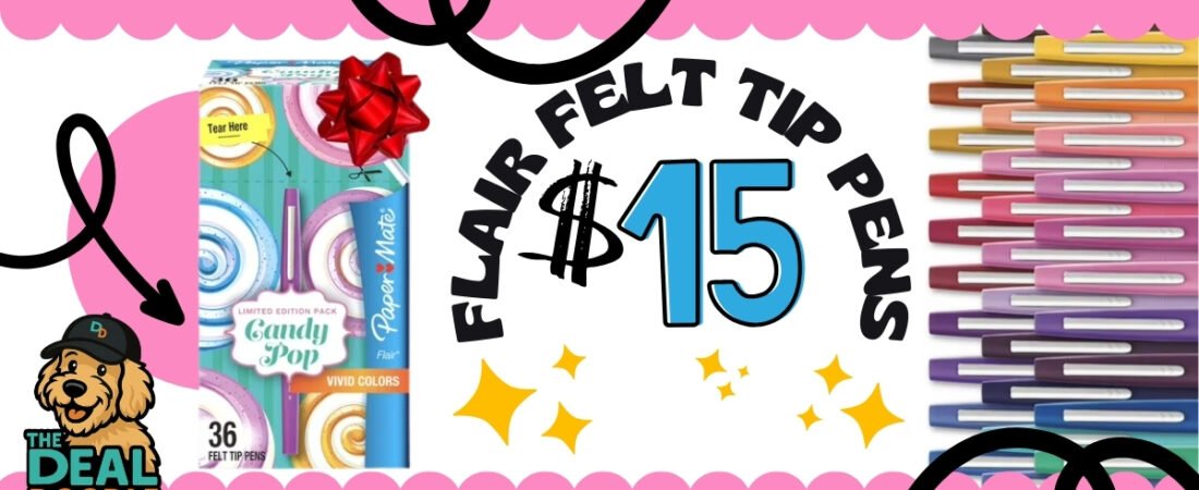 🎨 Paper Mate Flair Candy Pop Pens ONLY $15 at Walmart! (Reg. $39.47)