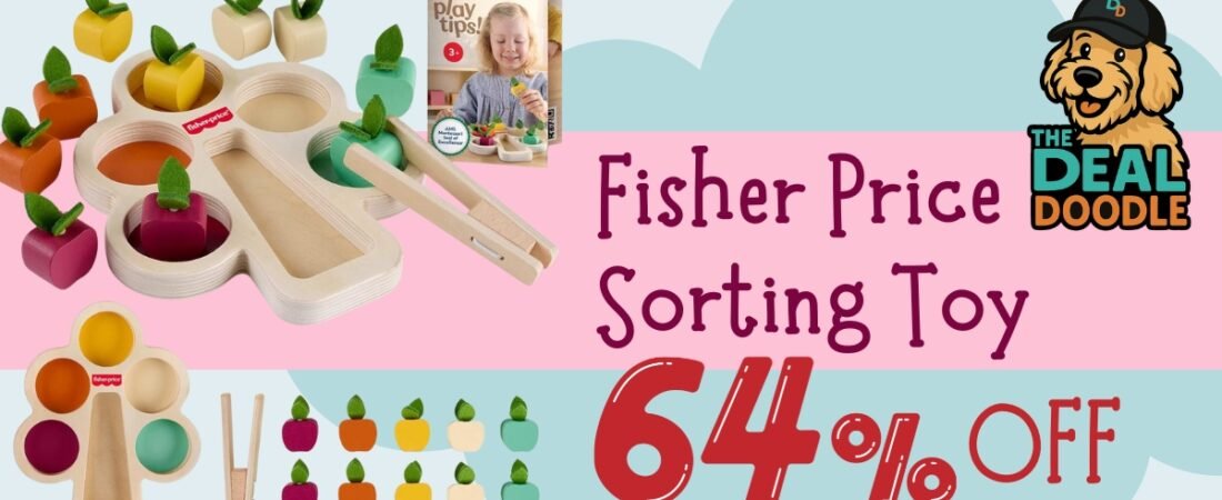 🌳 Fun for Little Hands! Fisher-Price Wooden Montessori Sorting Toy ONLY $8.94 🐾