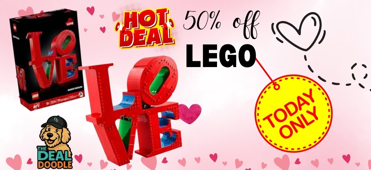 Huge 50% Off LEGO LOVE Building Set – Today Only! 🐶❤️