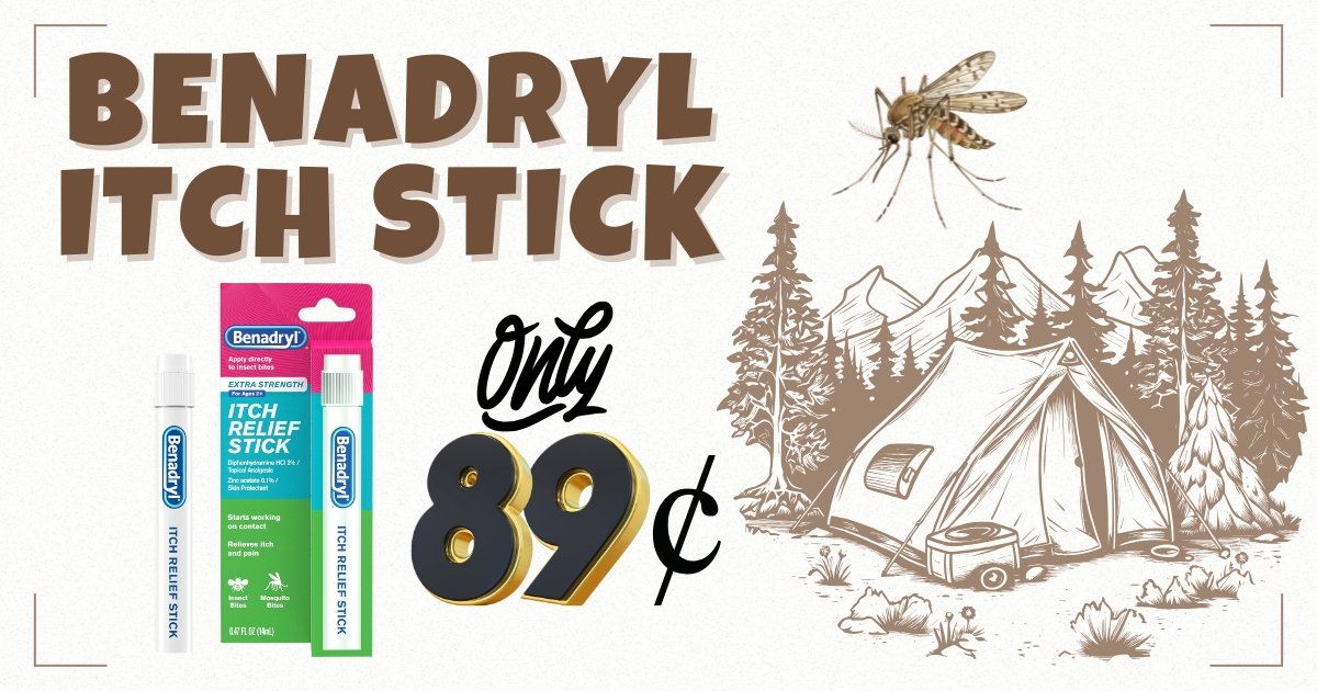 Benadryl Itch Relief Stick only 89 cents!